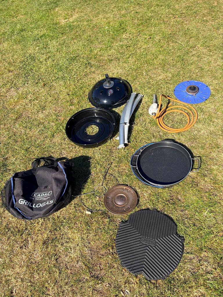 Cadac grillo gas skottelbraai met paellapan, Tuin en Terras, Barbecue-accessoires, Ophalen, Gebruikt