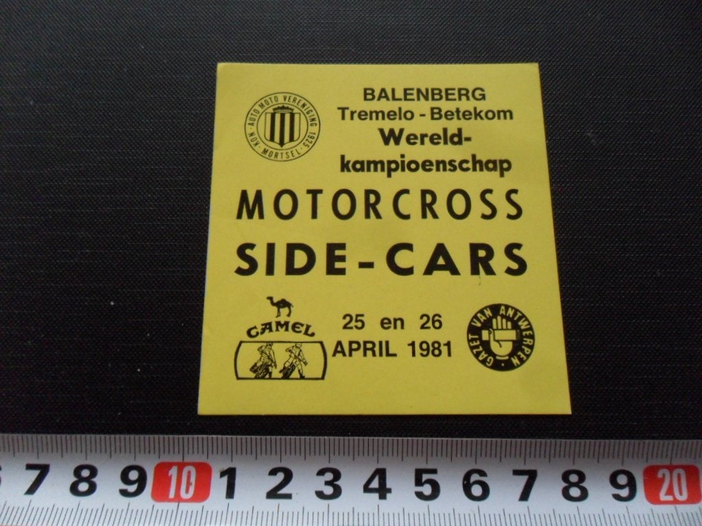 sticker Balenberg Tremelo Betekom  MOTORCROSS SIDE - CARS, Verzamelen, Ophalen of Verzenden, Zo goed als nieuw