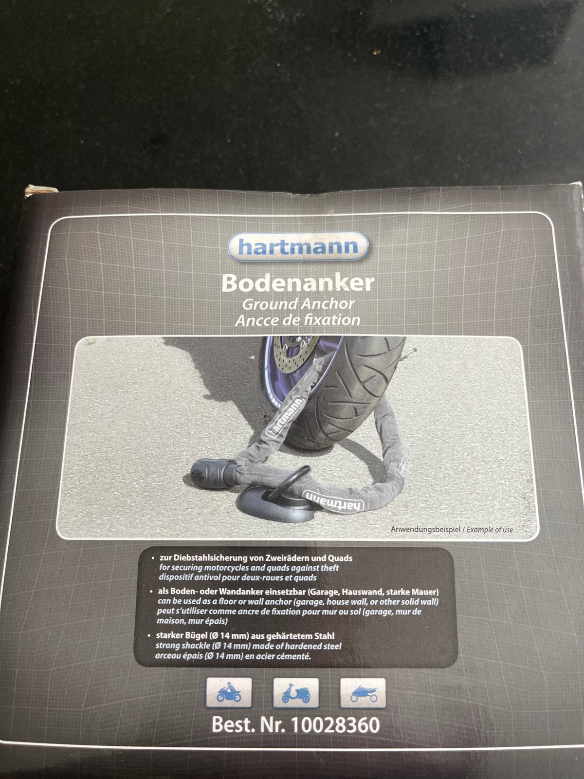Hartmann Bodemanker - Grondanker voor Tweewielers, Ophalen of Verzenden, Nieuw