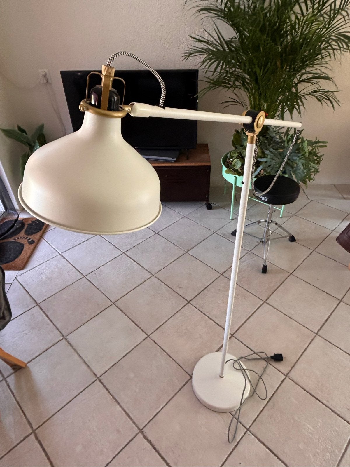 Ikea RANARP staande lamp, Huis en Inrichting, Ophalen, Gebruikt, E27 (groot), Metaal