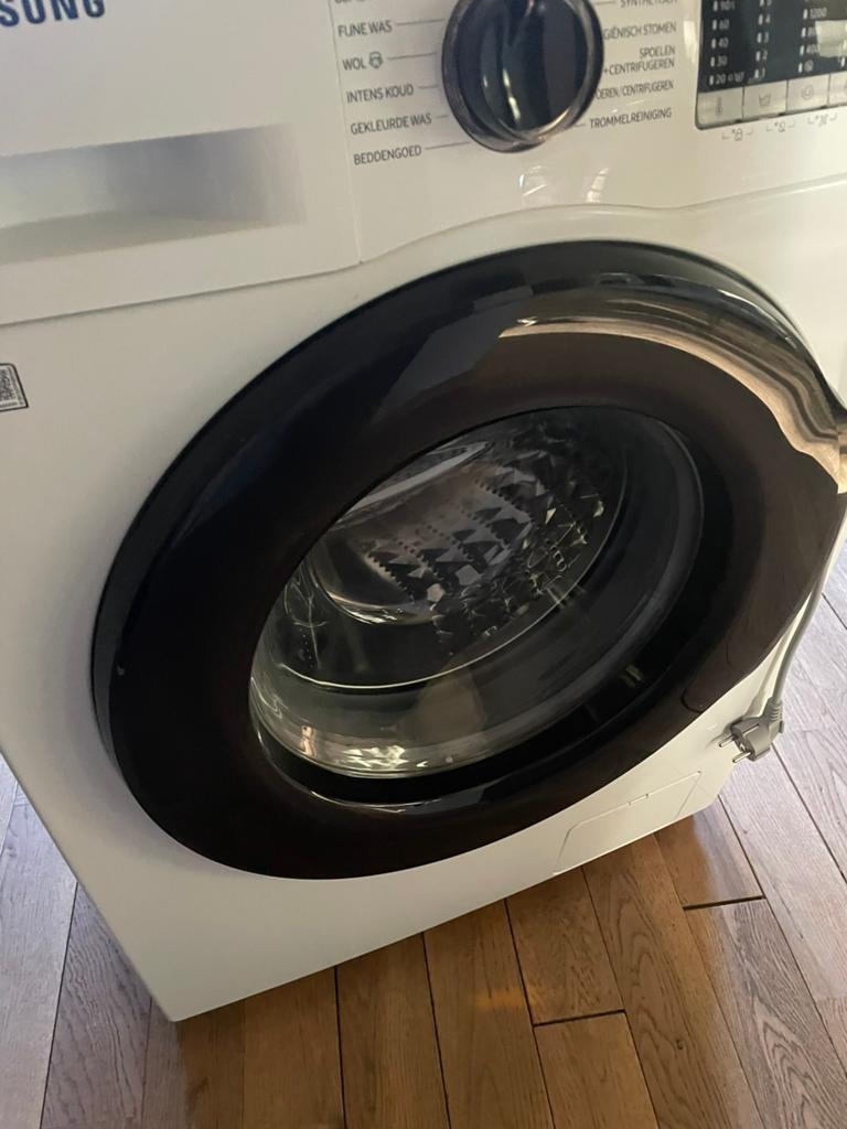 Samsung Ecobubble Wasmachine WW90TA049AE als nieuw, Ophalen, 1200 tot 1600 toeren, 8 tot 10 kg, Zo goed als nieuw