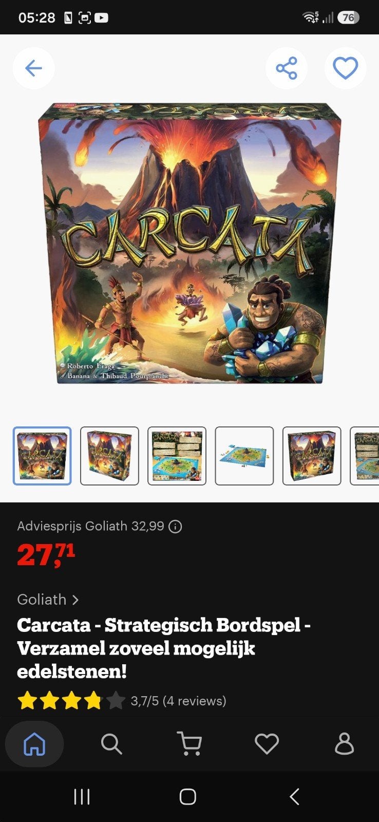 Carcata Bordspel - Zo goed als nieuw, Ophalen of Verzenden, Zo goed als nieuw, Goliath