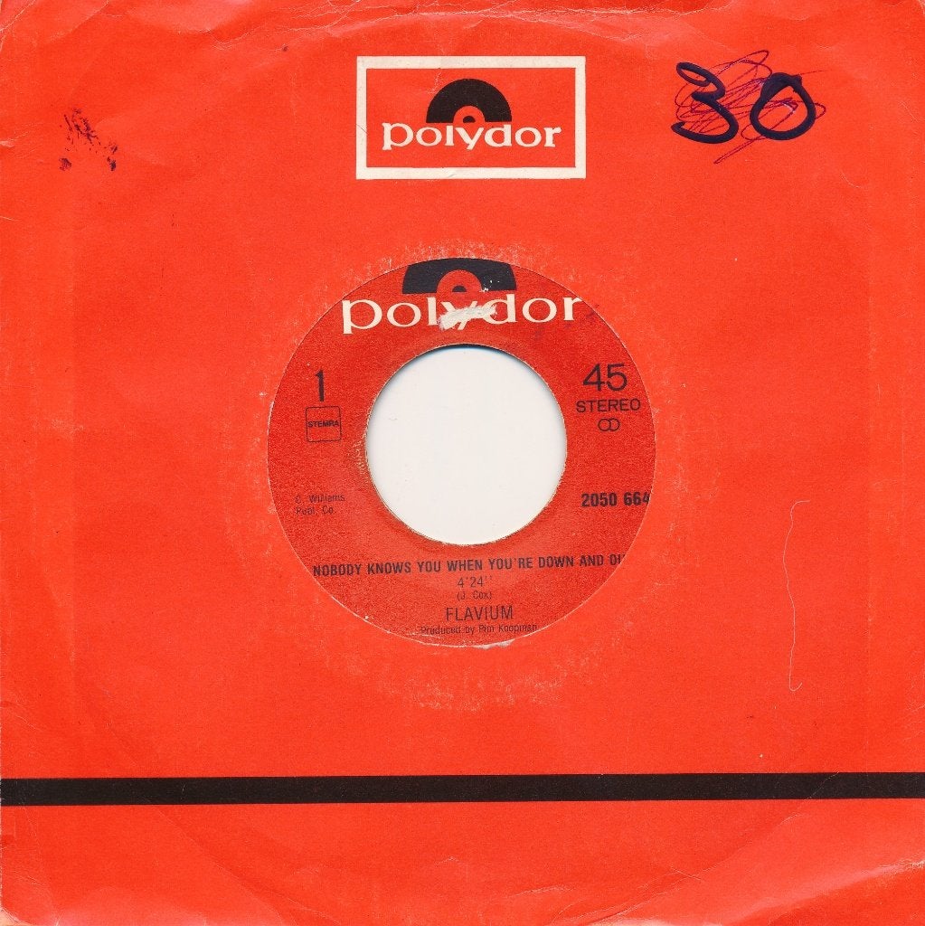 366 Flavium - Nobody knows you when you're down and out, Ophalen of Verzenden, Gebruikt, 7 inch, Pop