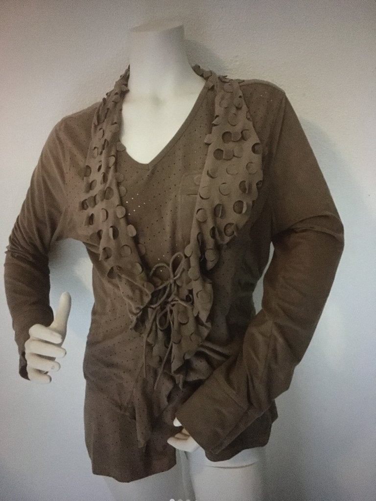 Twinset anna scott maat top maat M vestje L zgan, Bruin, Anna scott, Maat 42/44 (L), Ophalen of Verzenden