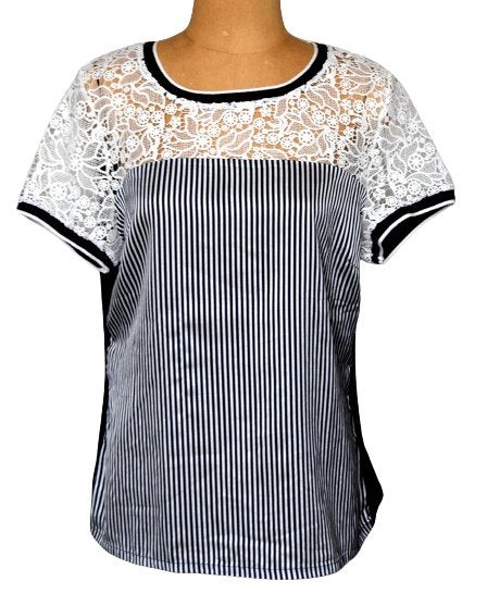 Nieuw Tramontana kant topje, blauw/zwart/wit, Mt. L, Kleding | Dames, Overige kleuren, Verzenden, Tramontana, Maat 42/44 (L)
