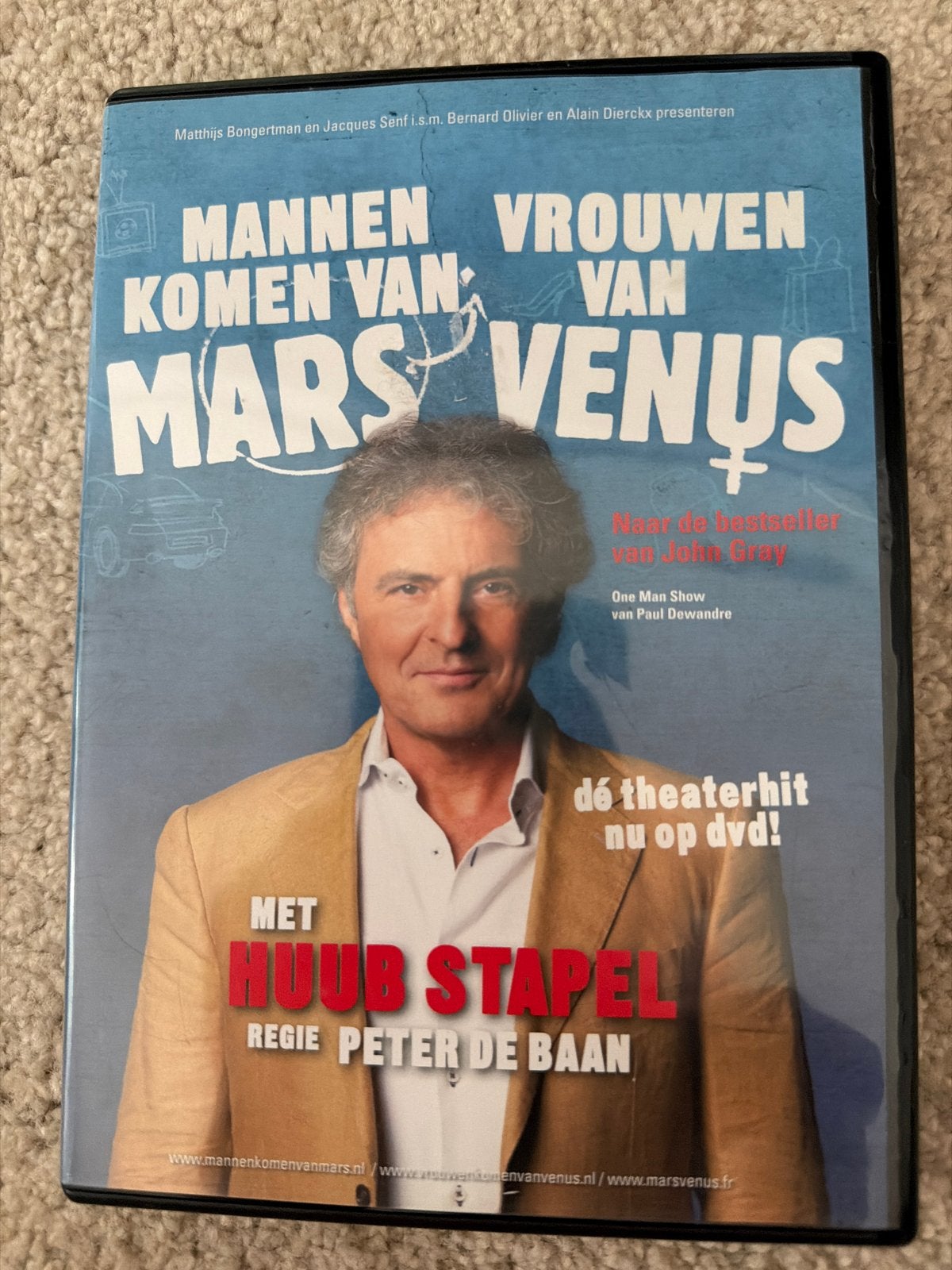 Mannen Komen Van Mars Vrouwen Van Venus - DVD Huub Stapel, Gebruikt, Alle leeftijden, Nederlands, Inclusief doosje