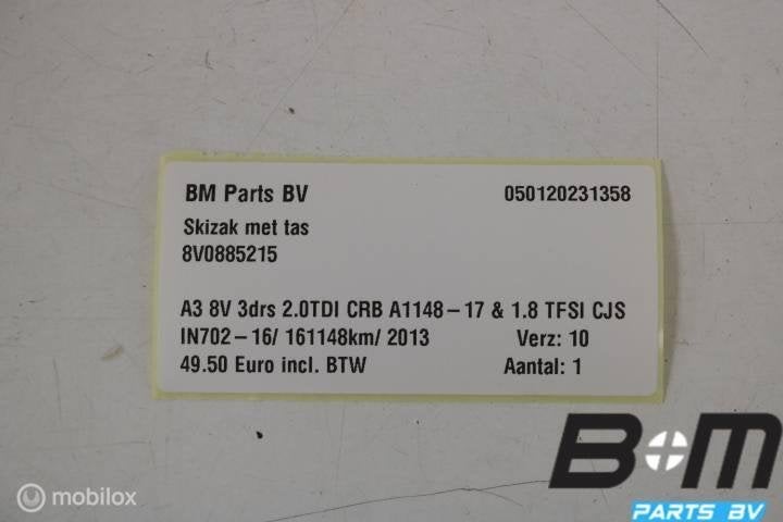 Skizak met tas Audi A3 8V 8V0885215, Gebruikt