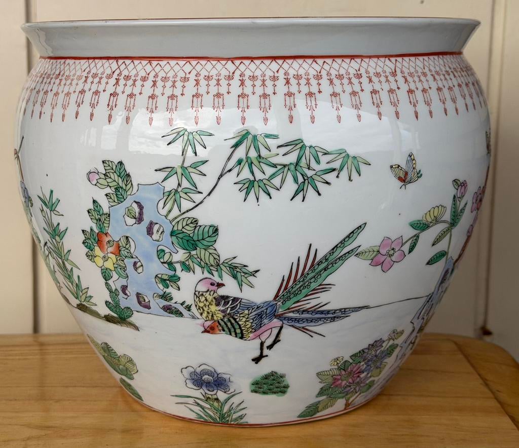 CHINESE PORSELEINEN VIS KOM vintage 20 e XXL, Ophalen of Verzenden