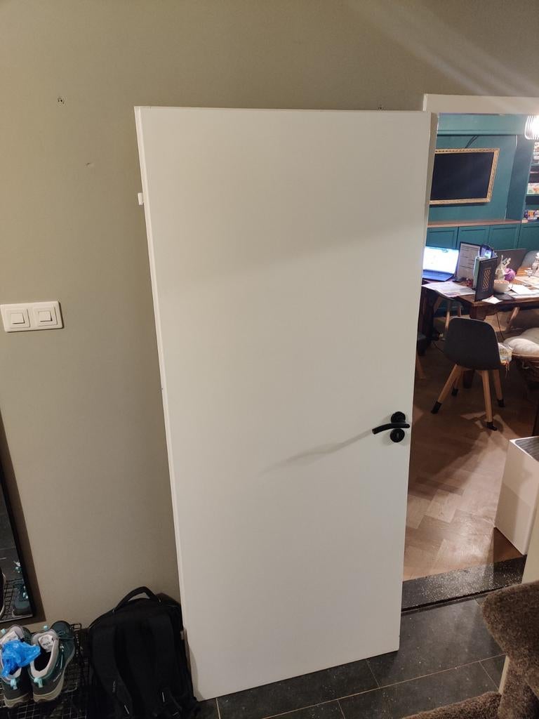 Witte binnendeur, hout, Doe-het-zelf en Verbouw, Deuren en Horren, Ophalen