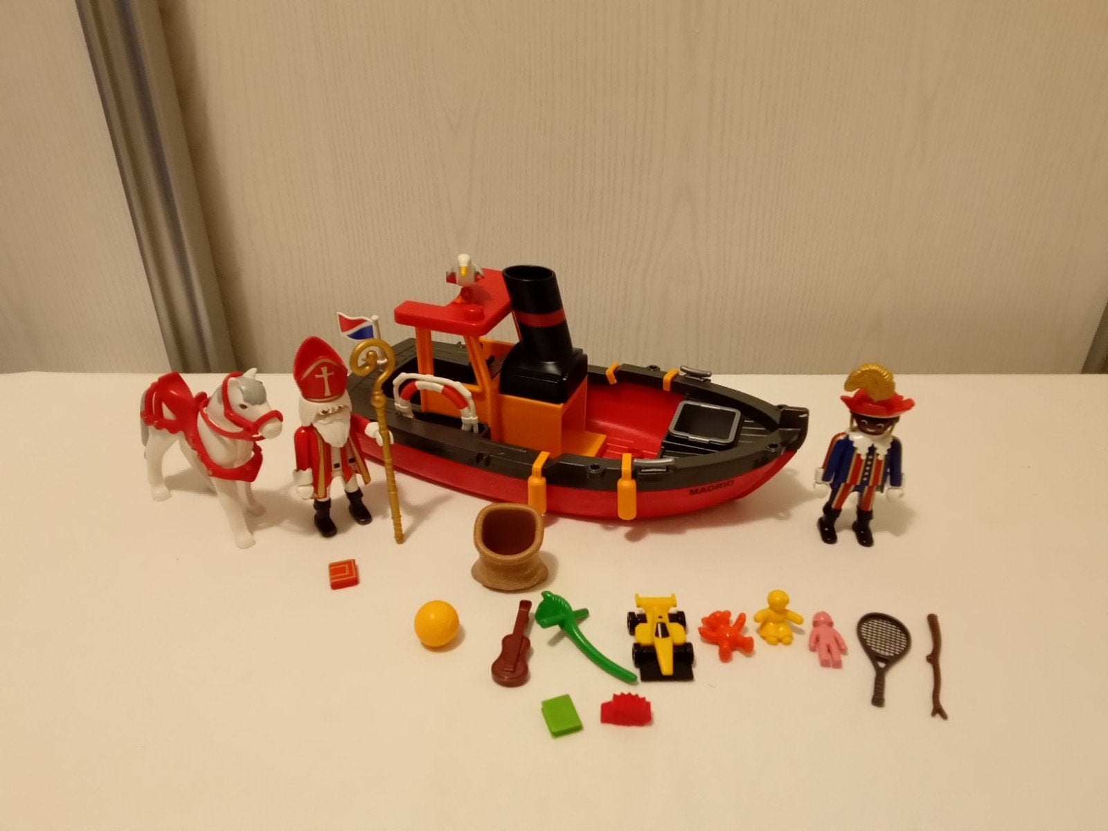 Playmobil 5206 stoomboot van Sinterklaas compleet, Complete set, Overige typen, Zo goed als nieuw, Family fun