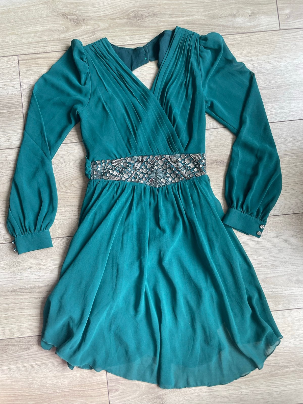 Little Mistress London Groene Jurk Maat M - Zo Goed als Nieu, Kleding | Dames, Jurken, Ophalen of Verzenden, Zo goed als nieuw