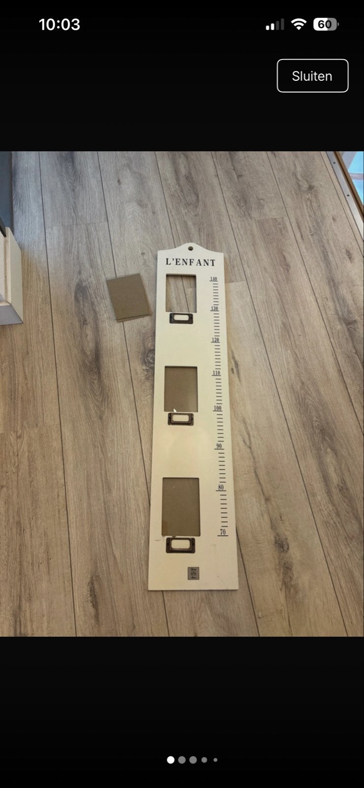 Rivièra Maison fotolijst en lengtemeter 'L'Enfant', Gebruikt, Ophalen of Verzenden, Fotolijst, Wit