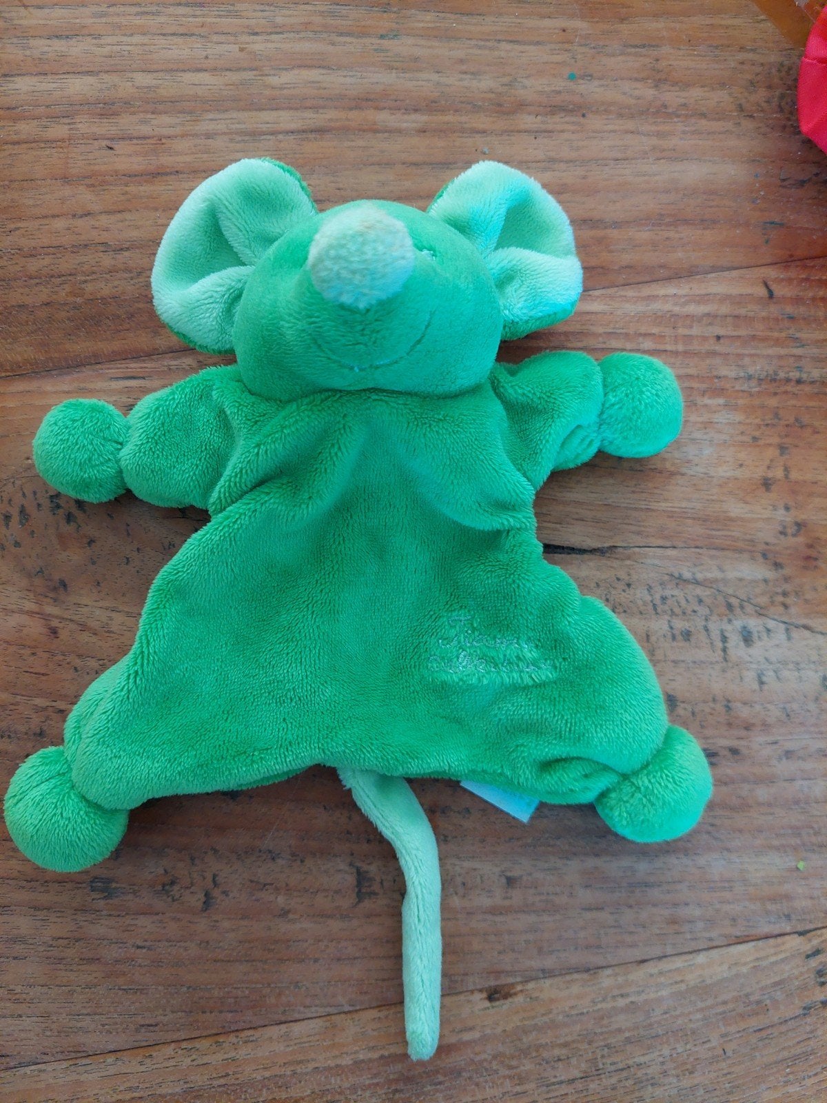 Groene muis knuffeldoekje - zacht en lief, Muis, Groen, Overige merken, Overige karakters