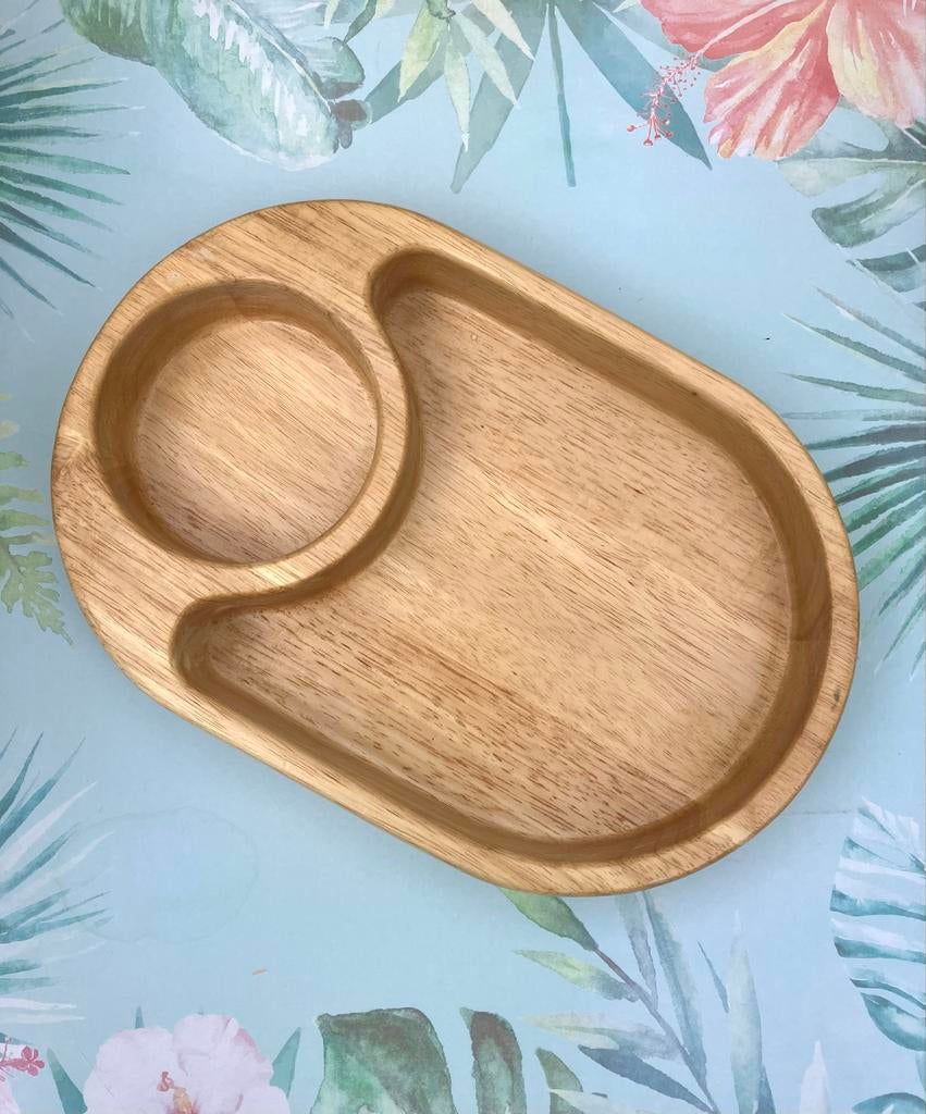 Houten borrelschaal voor chips en dips, Overige materialen, Ophalen of Verzenden, Overige stijlen, Schaal of Schalen