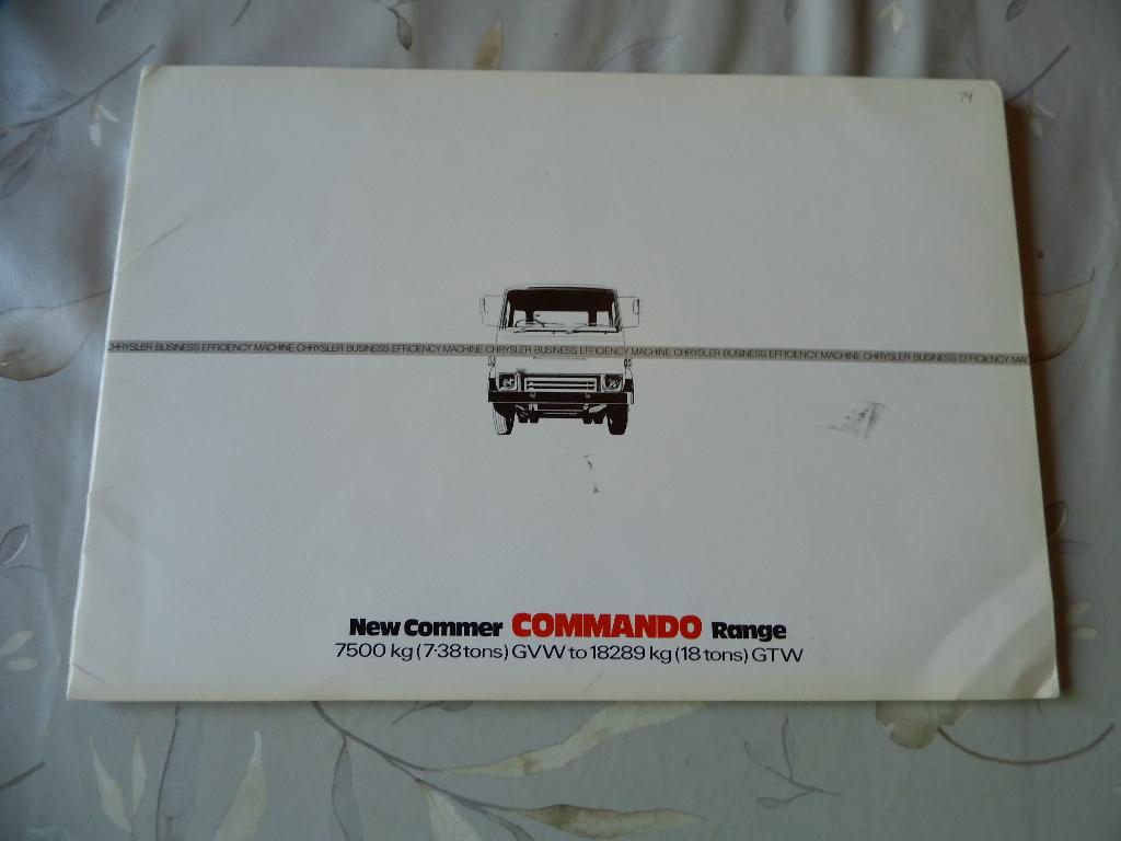 Commer Commando  Chrysler UK (Dodge) 1974, Verzenden, Zo goed als nieuw, Overige merken