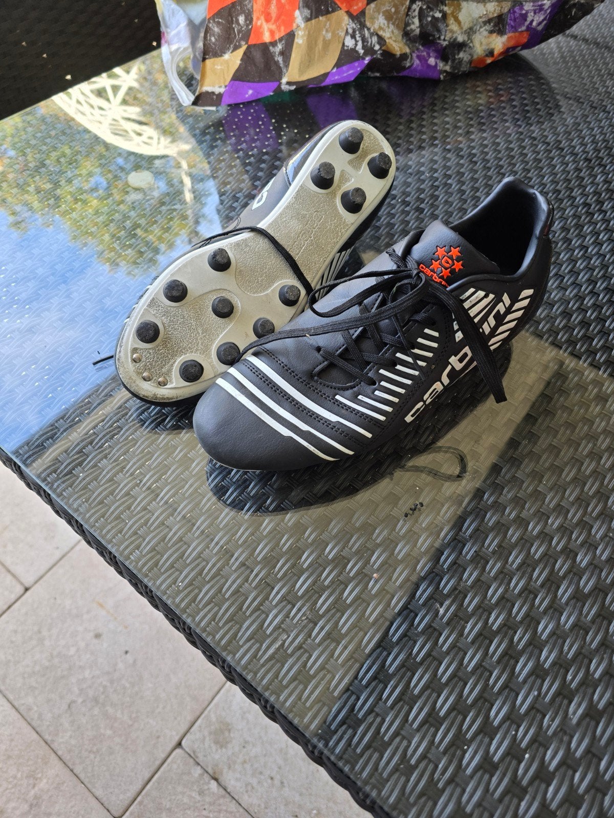 maat 41Zwarte voetbalschoenen met noppen, Maat XS of kleiner, Ophalen of Verzenden, Gebruikt, Schoenen