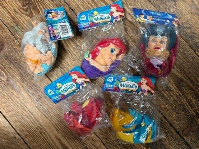5 poppenkast handpoppen disney kleine zeemeermin Assepoester, Ophalen of Verzenden, Pocahontas of Kl. Zeemeermin, Nieuw, Beeldje of Figuurtje