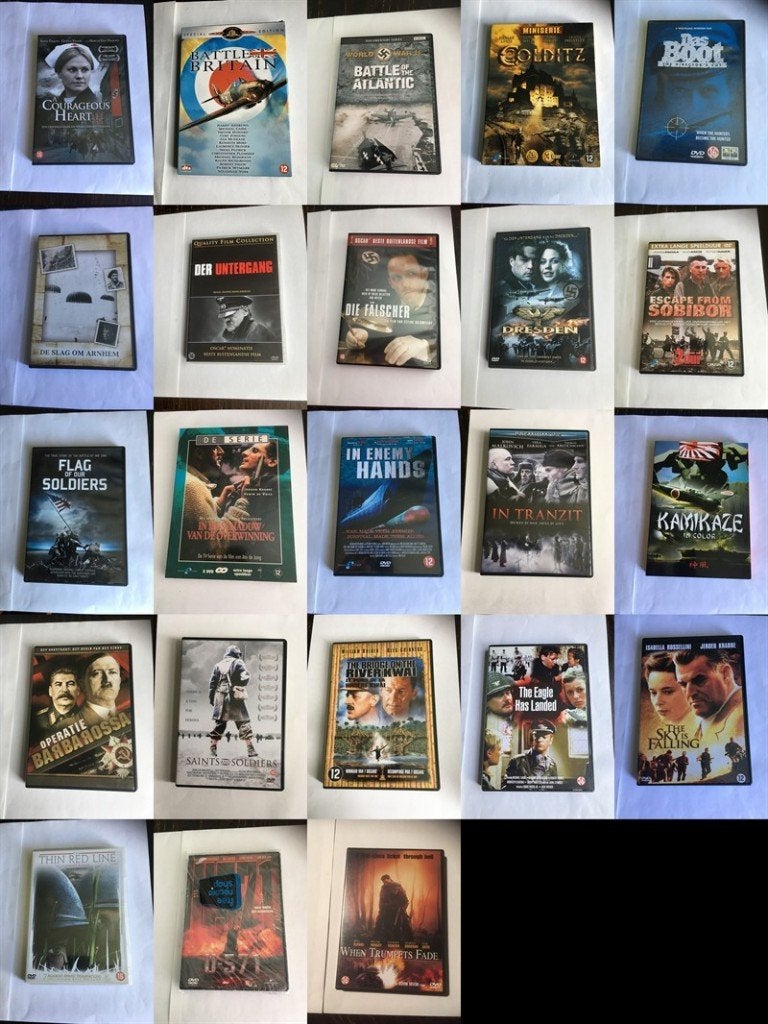 tweede wereld 2e oorlog dvd (23 stuks) klassiekers PER STUK, Alle leeftijden, Ophalen of Verzenden, Zo goed als nieuw, Oorlog
