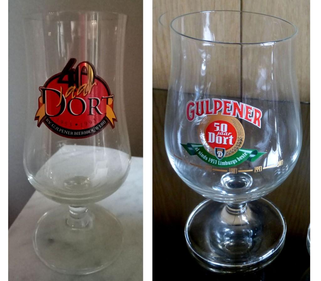 4 GULPENER DORT JUBILEUM GLAZEN, Verzamelen, Biermerken, Zo goed als nieuw, Glas of Glazen, Overige merken, Ophalen of Verzenden