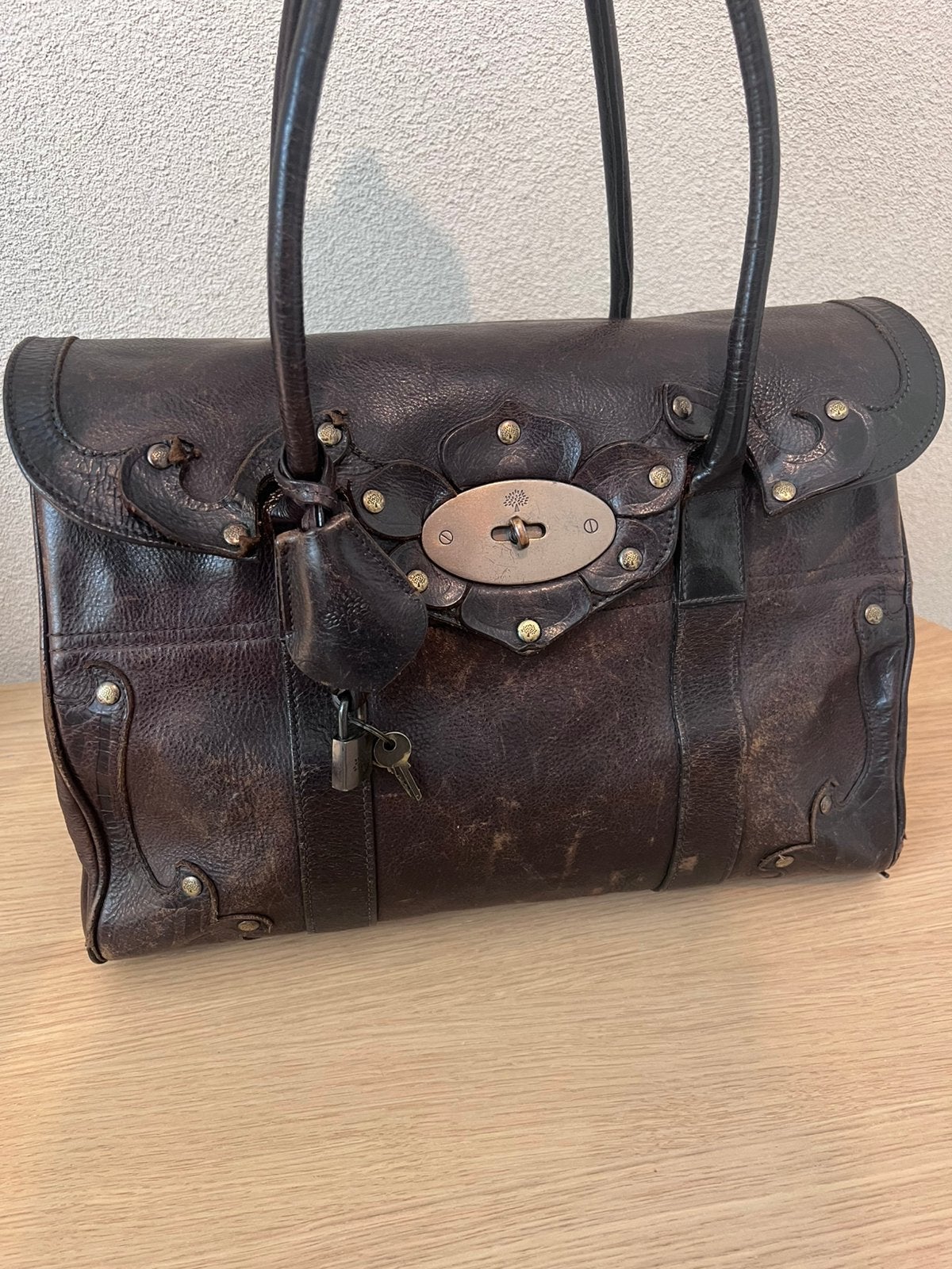 Mulberry tas Tooled Bayswater Darwin Choc., Ophalen of Verzenden, Gebruikt, Bruin, Handtas