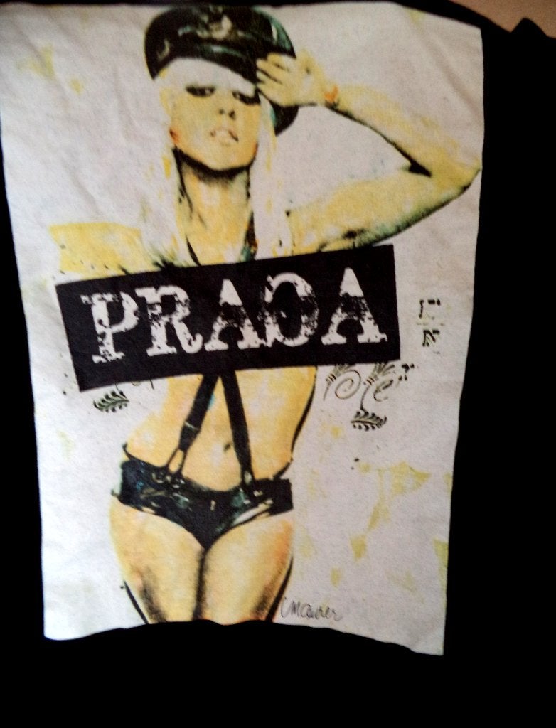 Vintage pop art shirt by Sidney Maurer Prada zeldzaam, Maat 42/44 (L), Ophalen of Verzenden, Zo goed als nieuw, Korte mouw