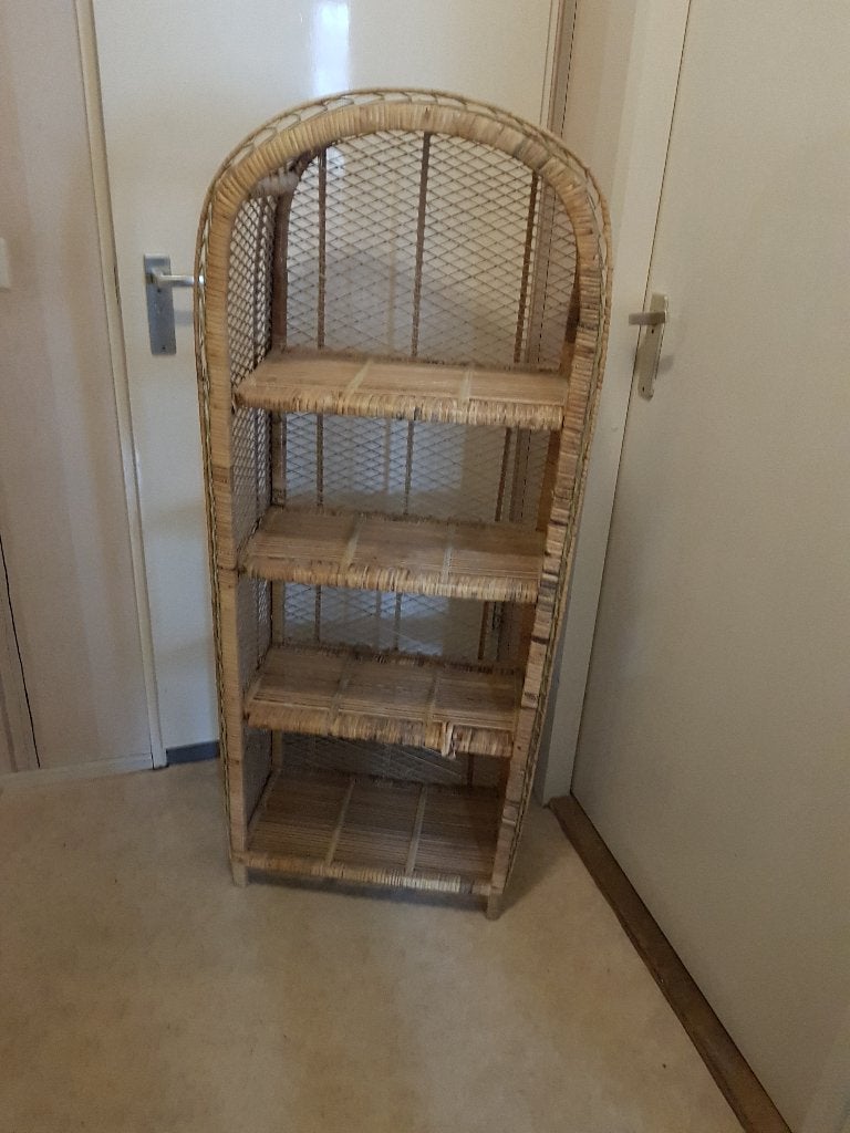 Rieten boekenkast, Ophalen, Gebruikt, 100 tot 150 cm, 50 tot 100 cm