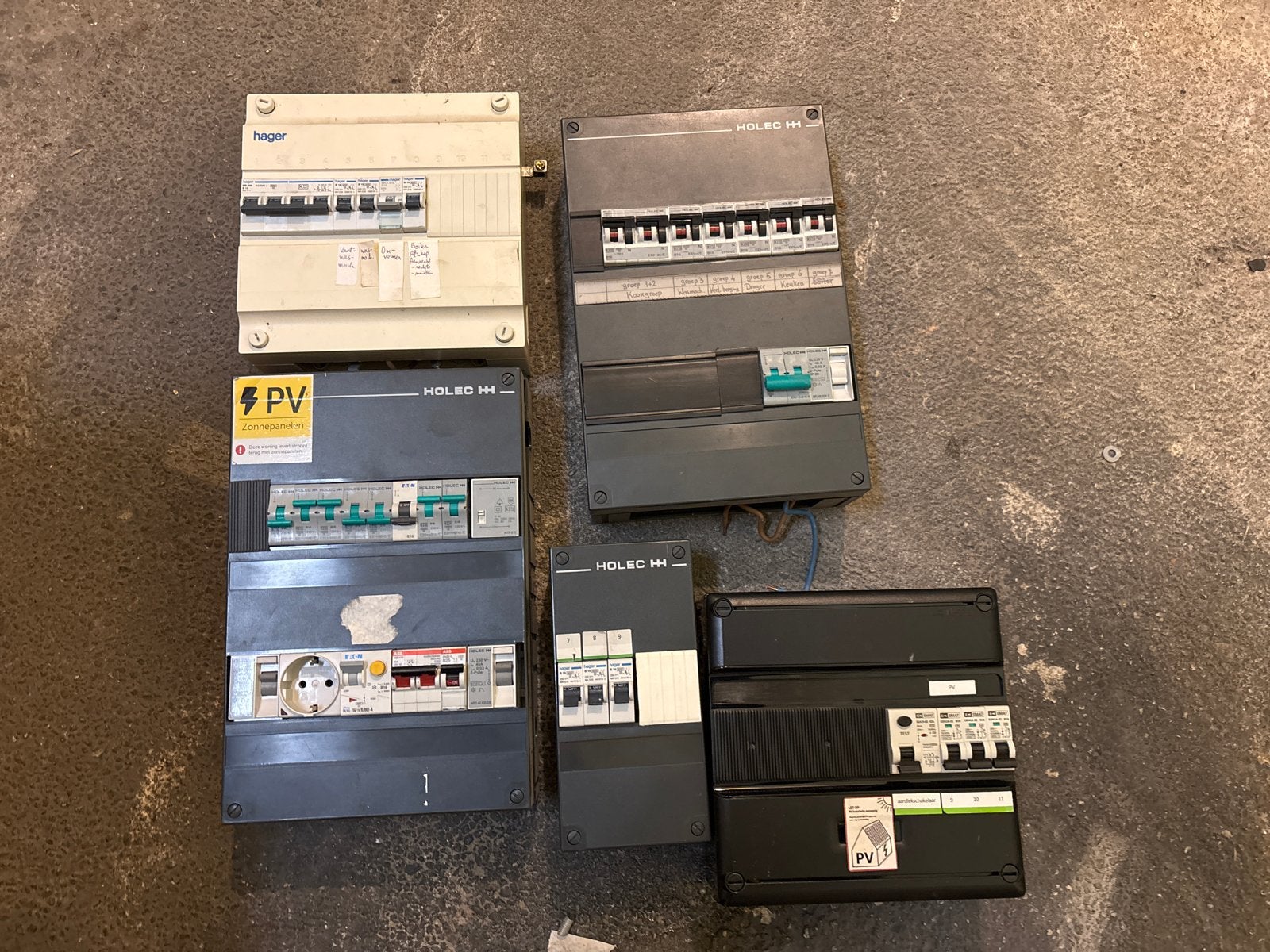 Diverse groepenkasten en installatieautomaten, Ophalen of Verzenden, Gebruikt, Hager, Groepenkast