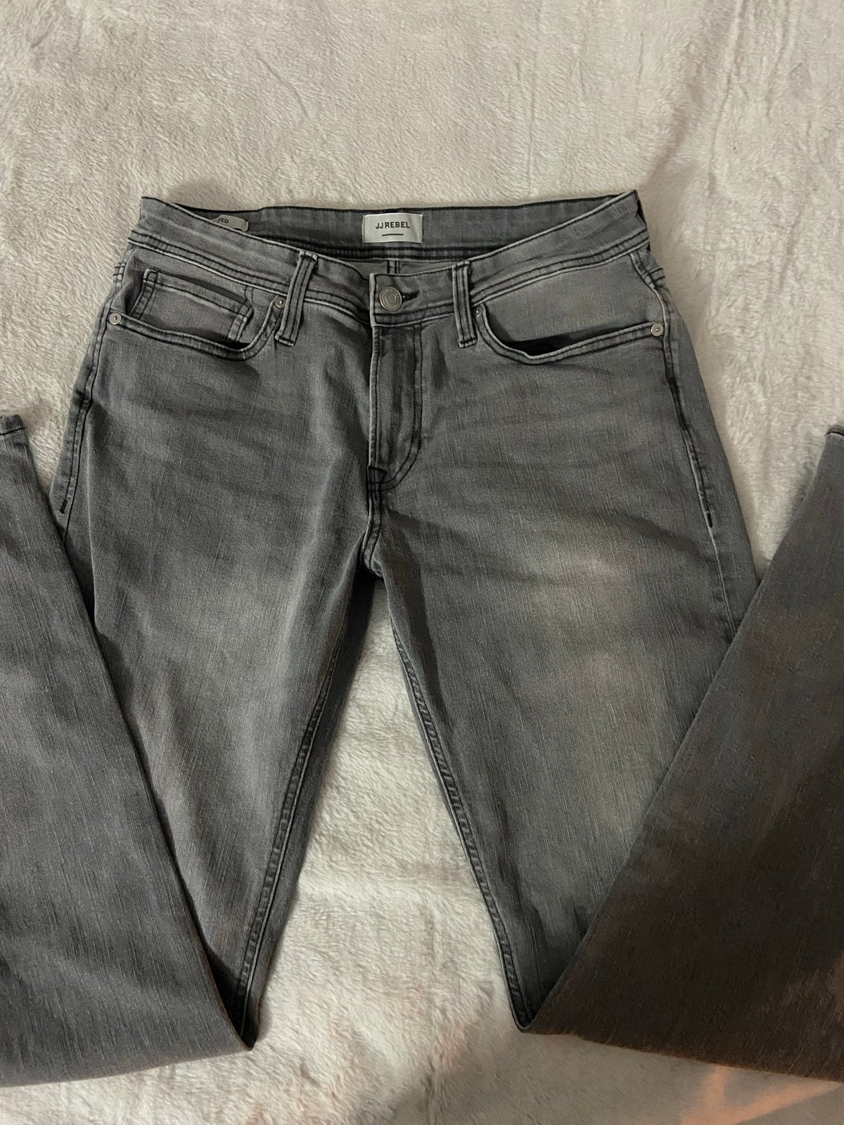 JJ Rebel Tapered Jeans - Maat 30/34 - Zo goed als nieuw, Verzenden, Zo goed als nieuw, Grijs, W32 (confectie 46) of kleiner