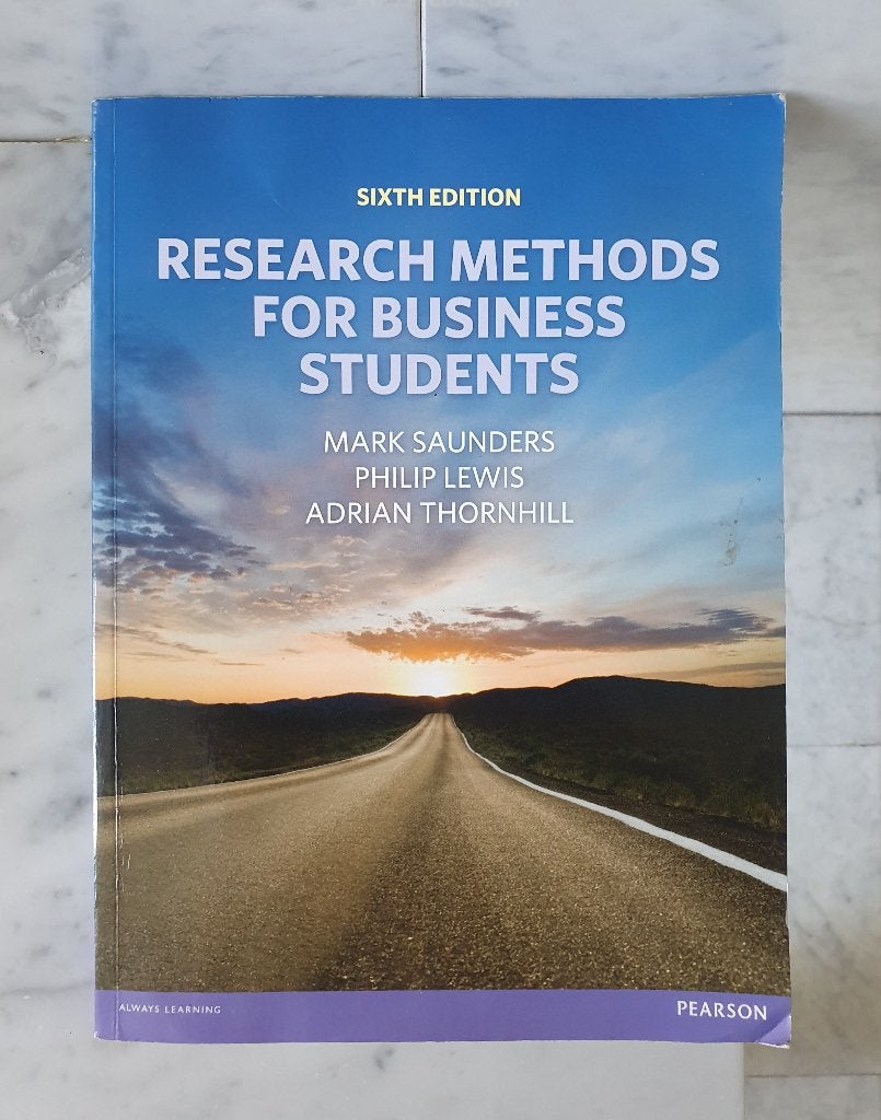 Research Methods for Business Students - Saunders (6th), Pearson, Ophalen of Verzenden, Beta, WO
