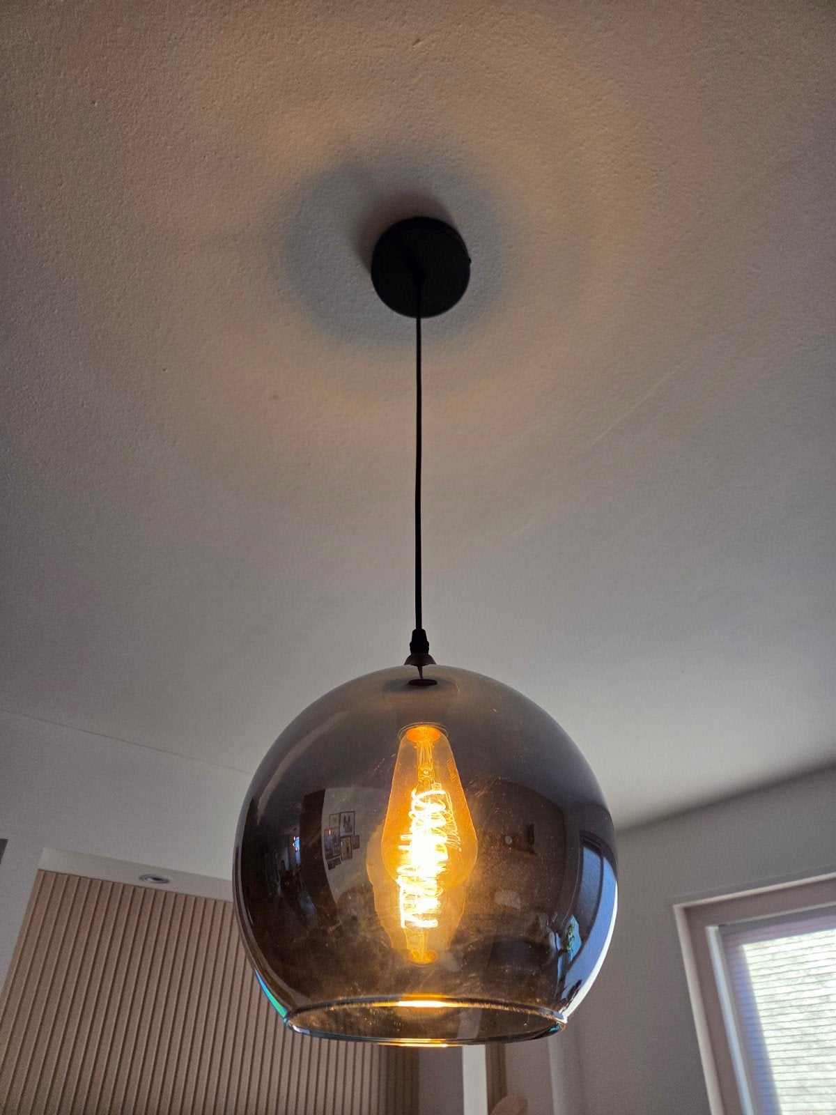 hanglamp smoke glas 1 bol, Ophalen, Glas