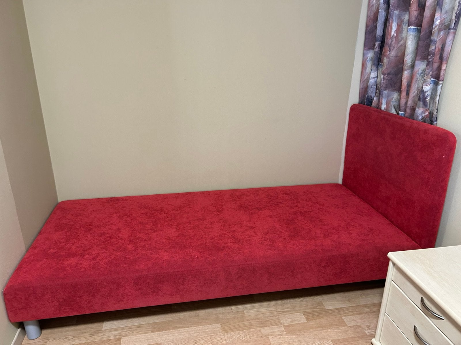 Mooie één persoons boxspring Moet nu weg!, Ophalen of Verzenden, Zo goed als nieuw, Eenpersoons, 90 cm