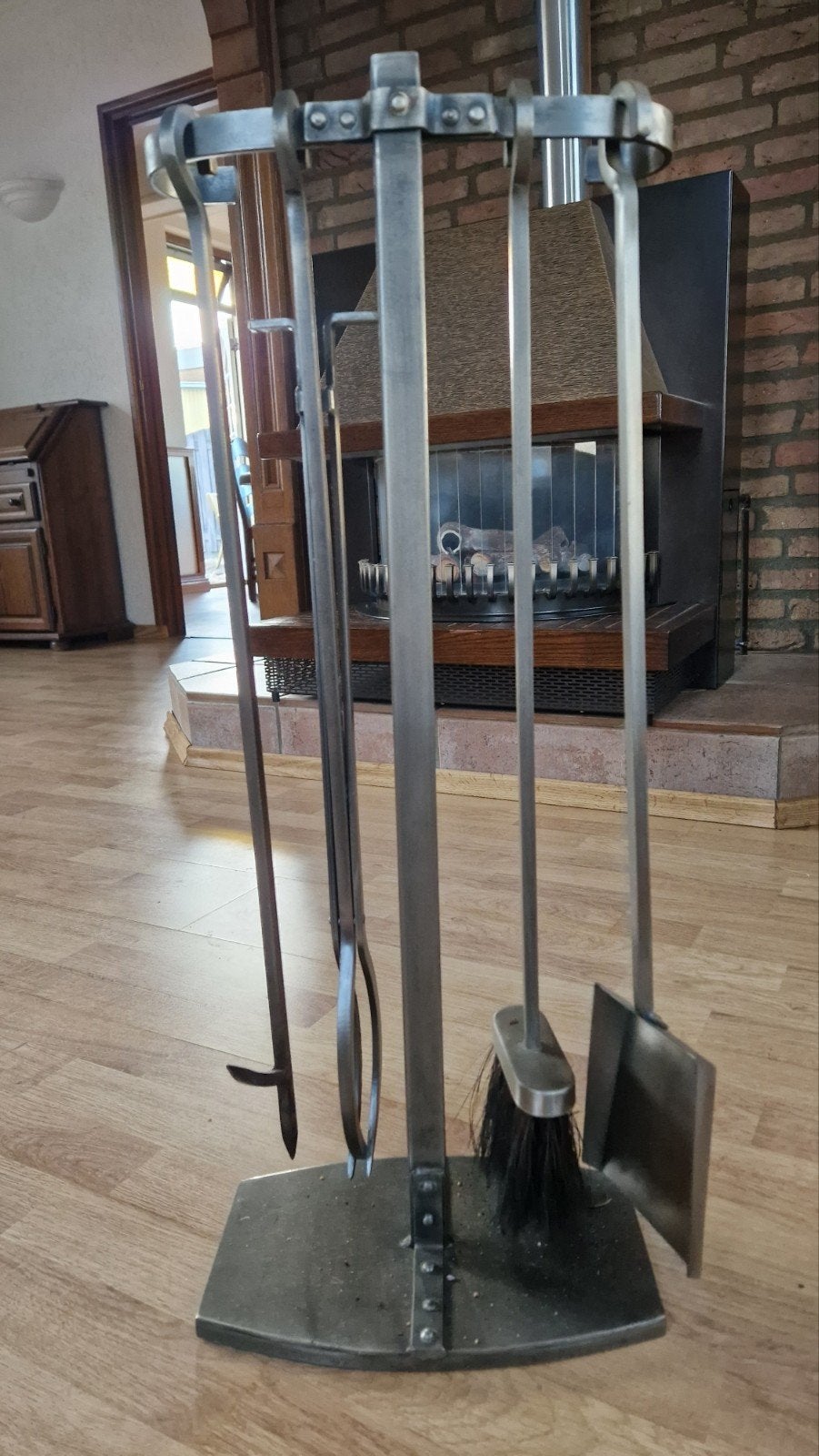Ouderwets open haard setje met moderne uitstraling, Huis en Inrichting, Ophalen, Vrijstaande haard, Houthaard