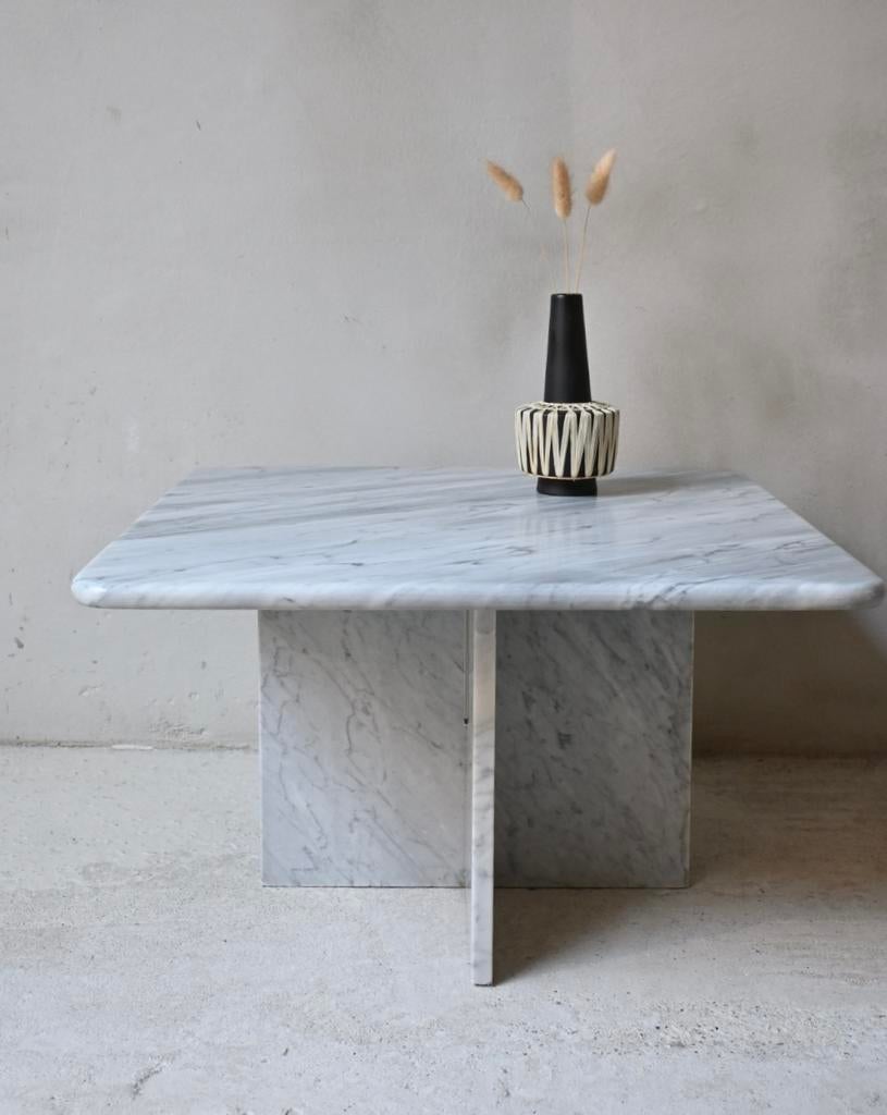 Salontafel Carrara marmer Italiaans Design, Ophalen, 50 tot 100 cm, Carrara marmer, Carrara
