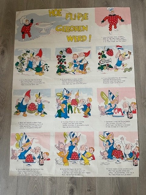 Poster flipje Tiel, Verzamelen, Merken en Reclamevoorwerpen, Ophalen of Verzenden, Gebruikt, Overige typen