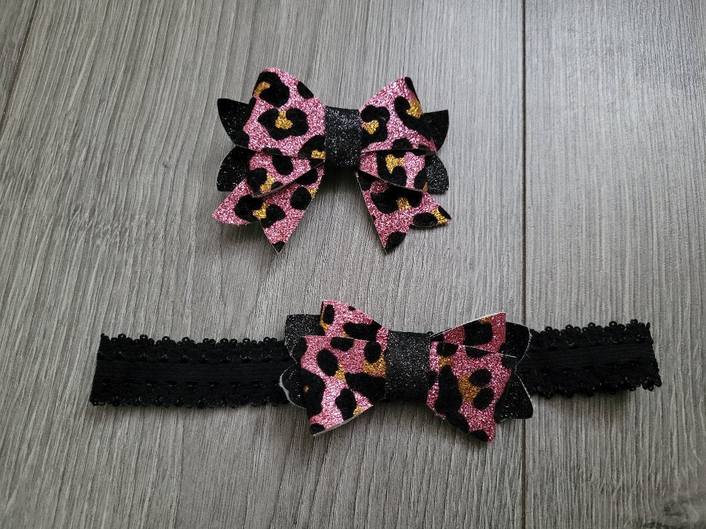 Zwart roze haarbandje en speldje ~ MM2904, Ophalen of Verzenden, Zo goed als nieuw