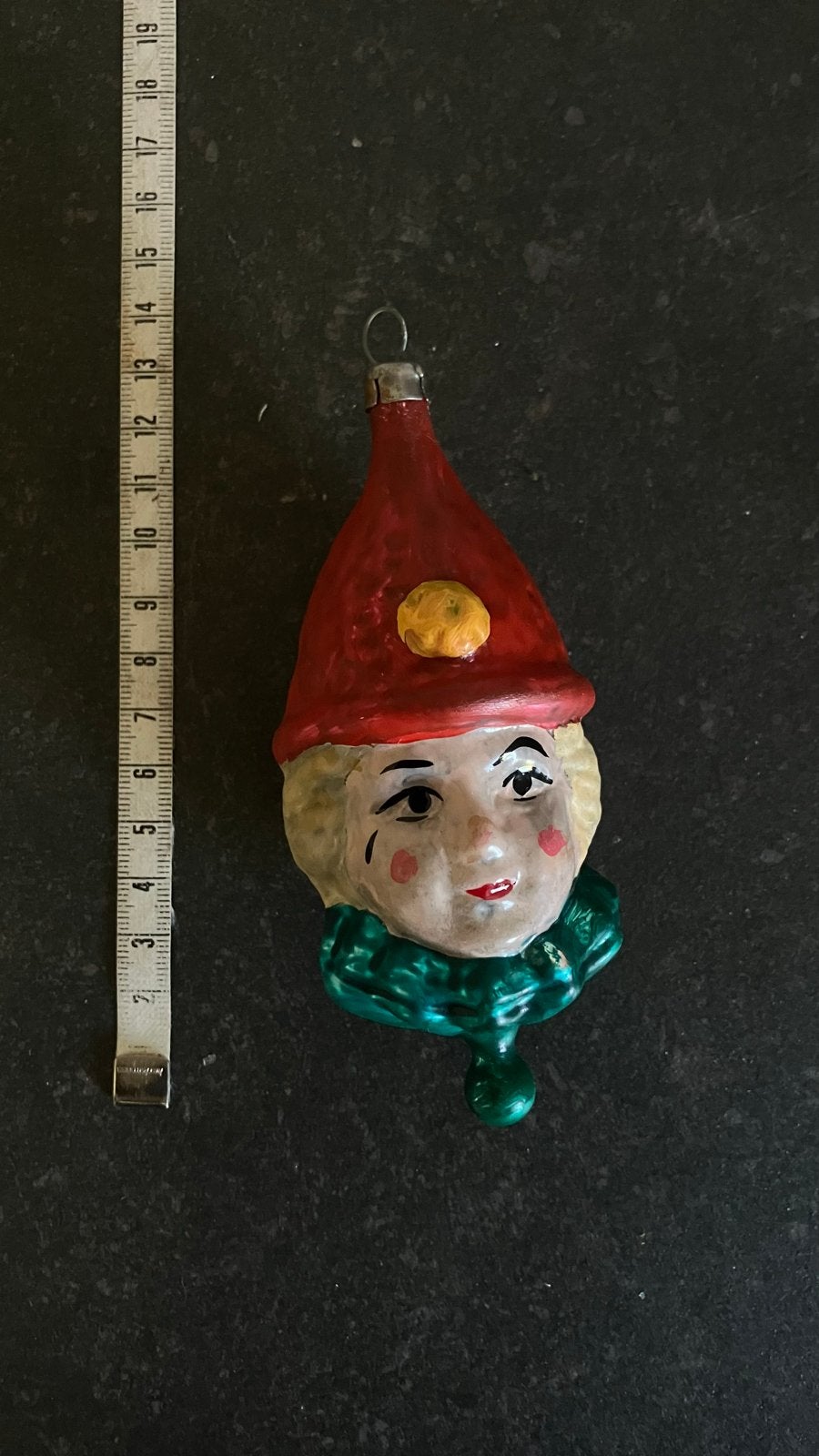 Prachtige oude kerstversiering clown, Diversen, Kerst, Ophalen of Verzenden, Gebruikt
