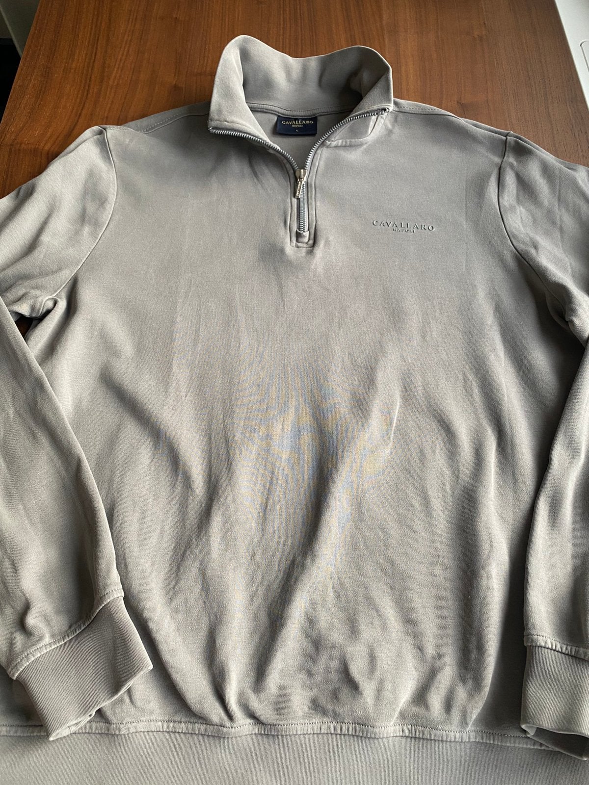 Halfzip van Cavallaro Napoli. Nieuwstaat. Heren. Maat L, Ophalen of Verzenden, Nieuw, Maat 52/54 (L), Grijs