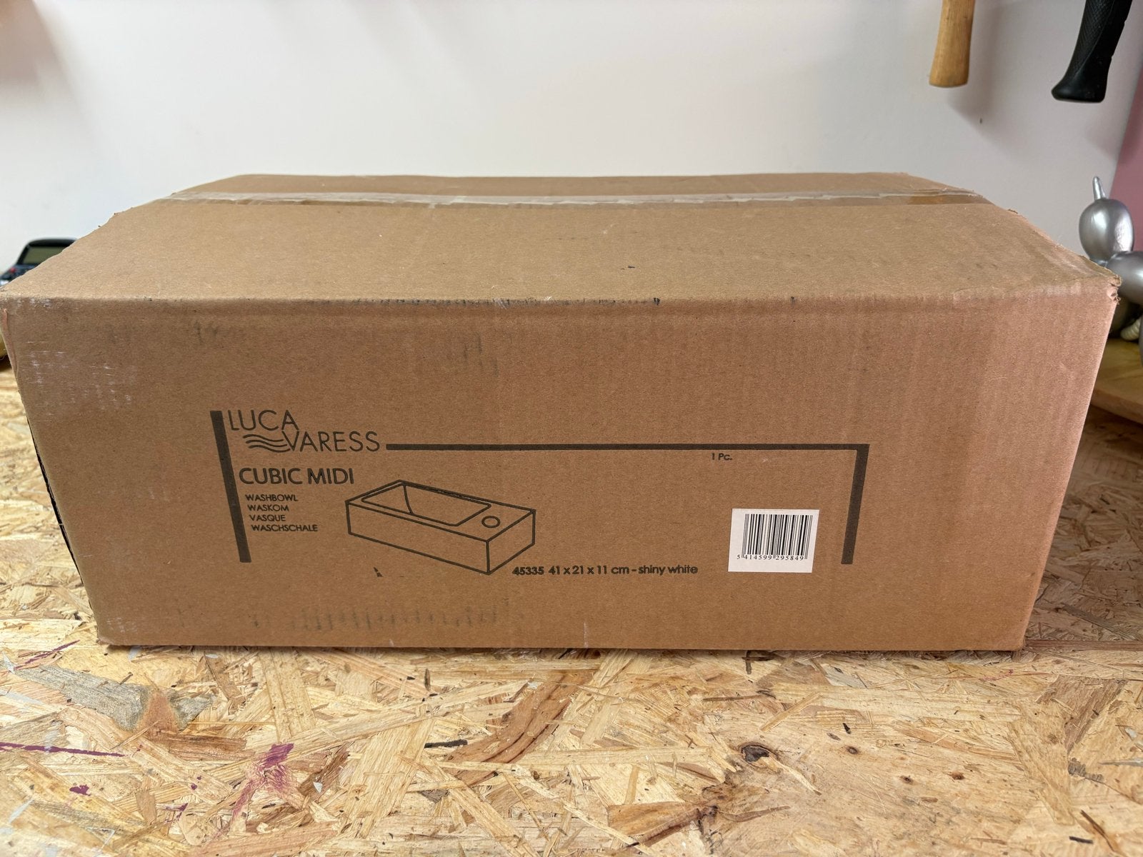 Luca Varess Cubic Midi fonteintje glanzend wit, Ophalen, Minder dan 50 cm, Nieuw, Minder dan 100 cm
