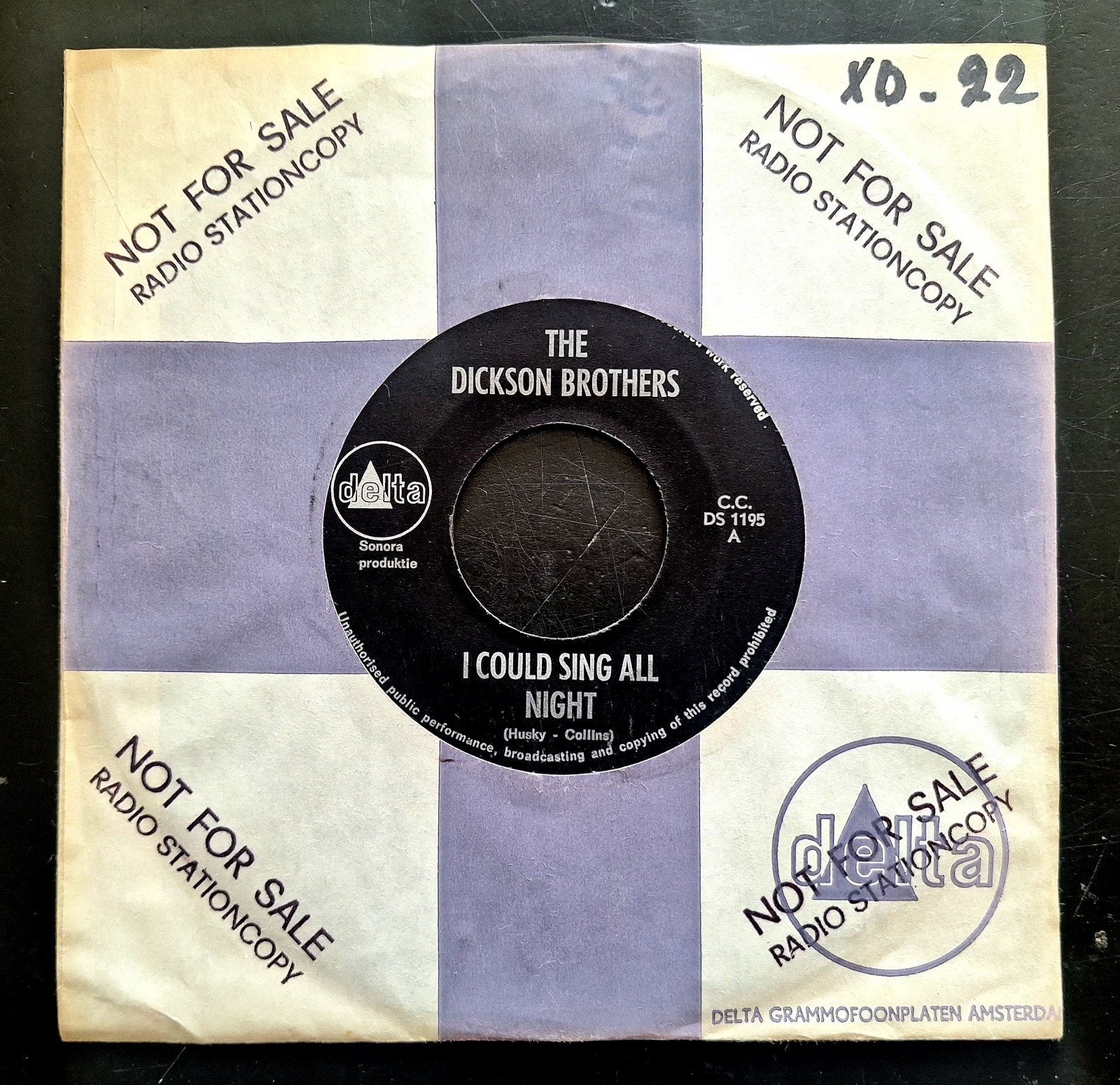 7"/SINGLE  THE DICKSON BROTHERS - I Could Sing All Night, Ophalen of Verzenden, Gebruikt, Pop