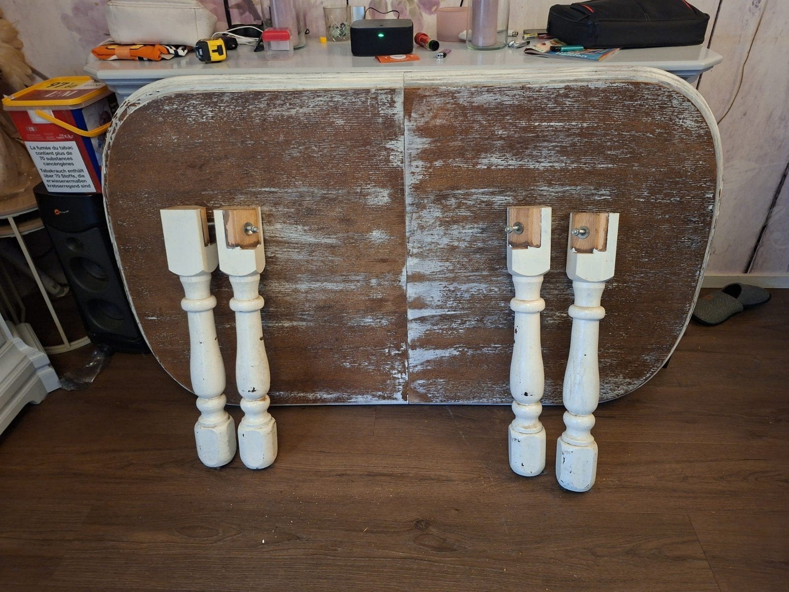 Eettafel, Ophalen, Gebruikt, 50 tot 100 cm, 150 tot 200 cm