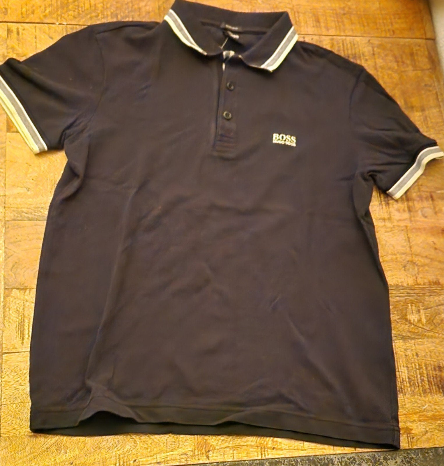 Hugo Boss Polo Shirt Zwart Maat S - Zo goed als nieuw, Zwart, Ophalen of Verzenden, Zo goed als nieuw, Hugo Boss