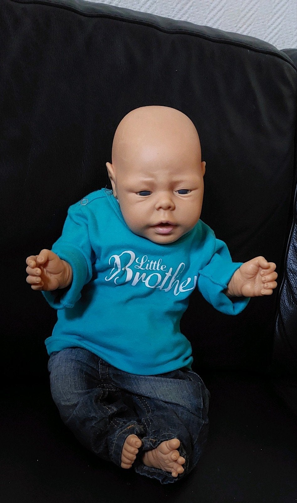 Realistische babypop van Migliorati jongen met kleding, Ophalen of Verzenden