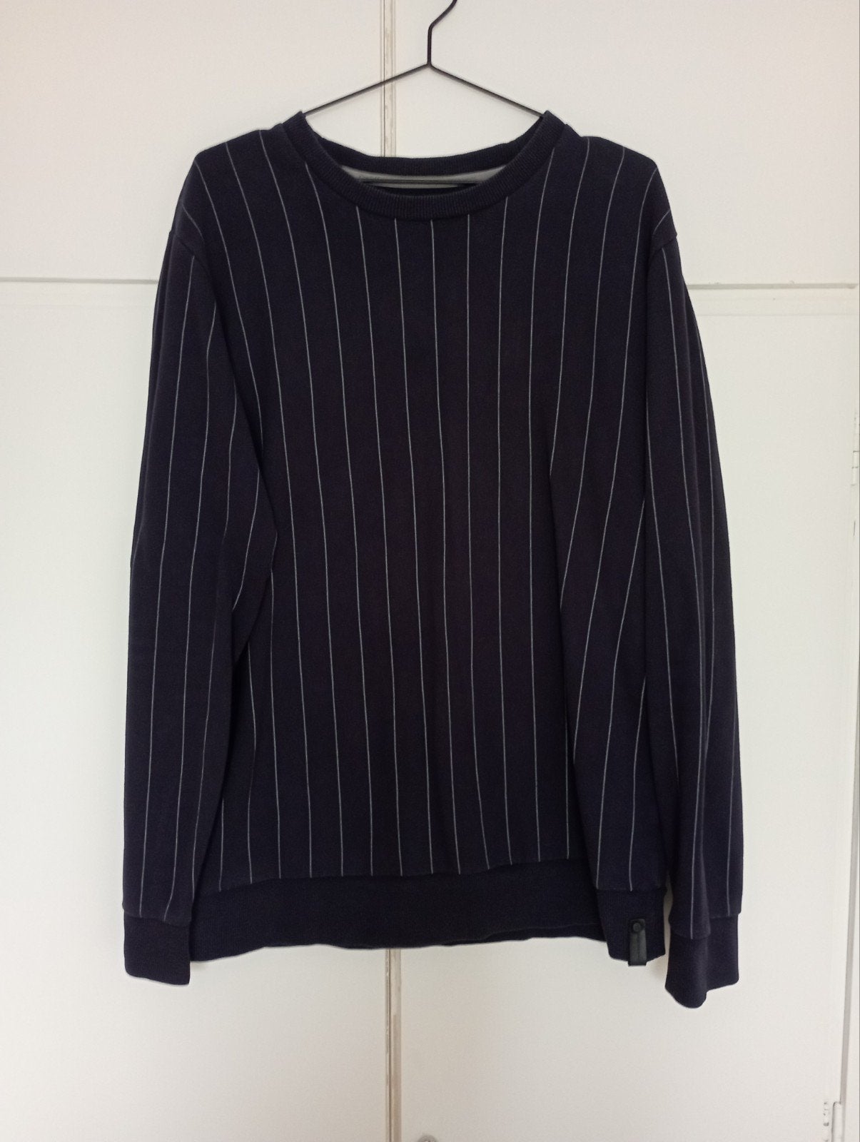 Calvin Klein sweater blauw krijtstreep maat xl, Ophalen of Verzenden, Zo goed als nieuw, Blauw