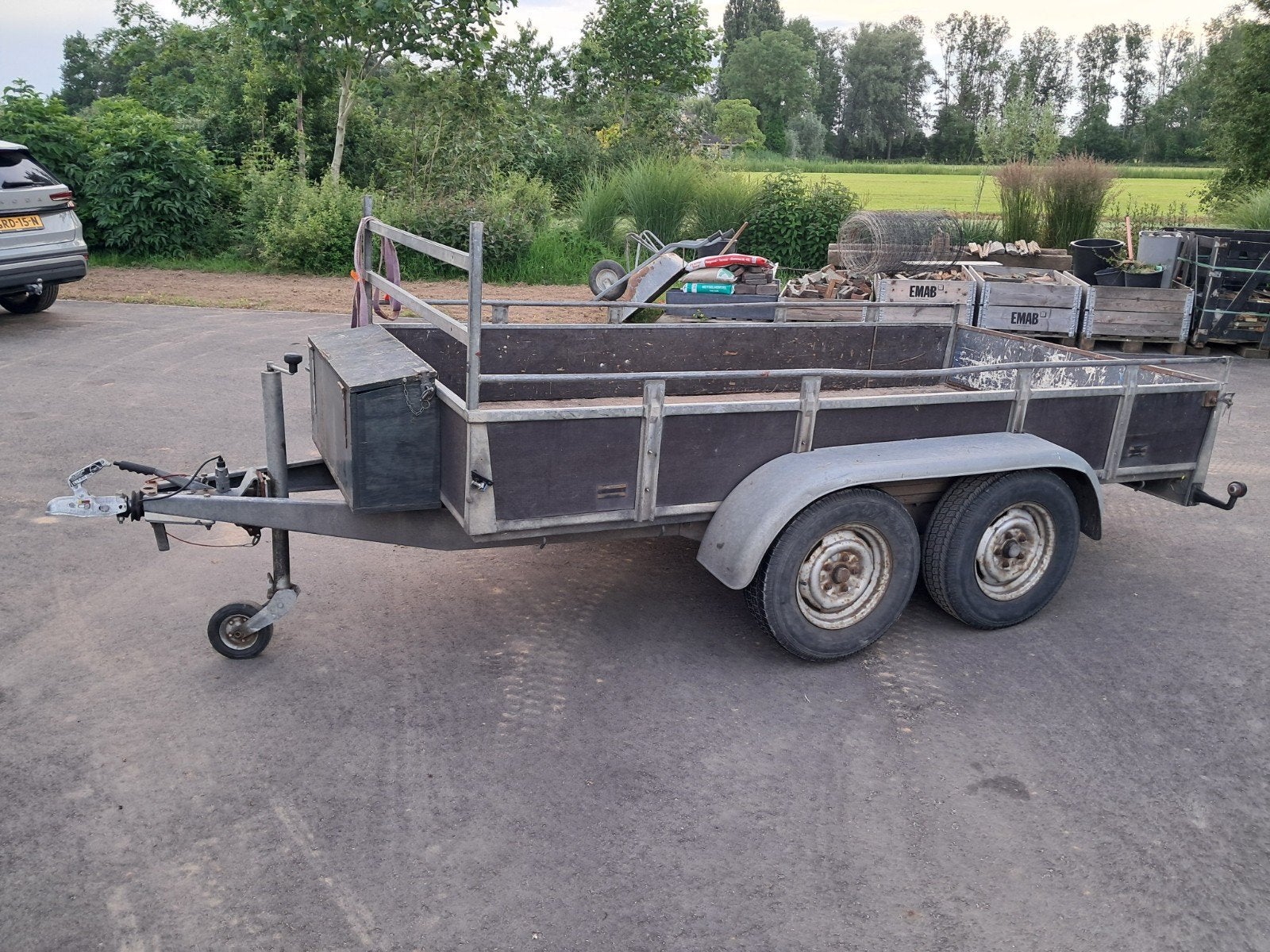 Tandemasser aanhanger Saris ttm 2000kg, Ophalen, Gebruikt