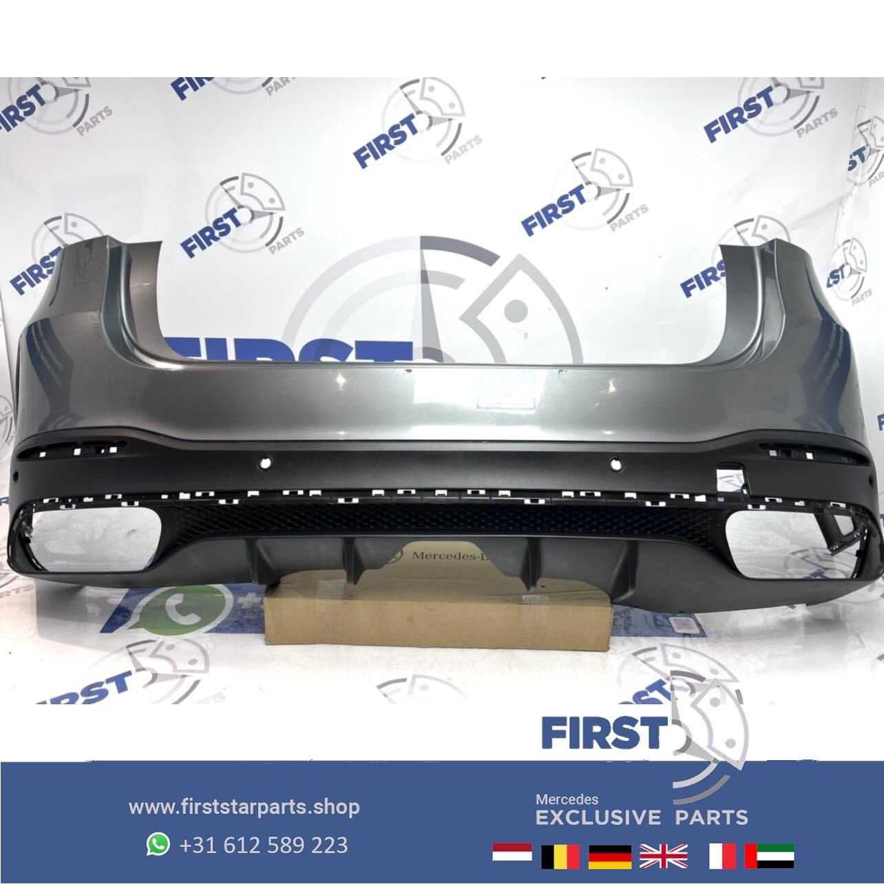 V167 W167 GLE 63 AMG ACHTERBUMPER GRIJS GLE63 GLE63s EQ BOOS, Gebruikt, -, Ophalen of Verzenden, Achter