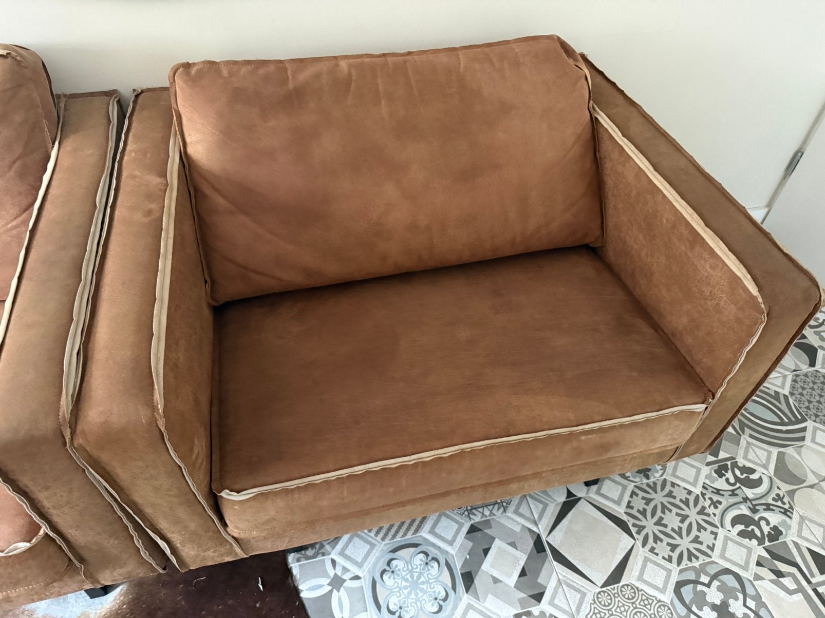 2 fauteuils / loveseats van BePureHome Rodeo, Ophalen, Zo goed als nieuw, 75 tot 100 cm