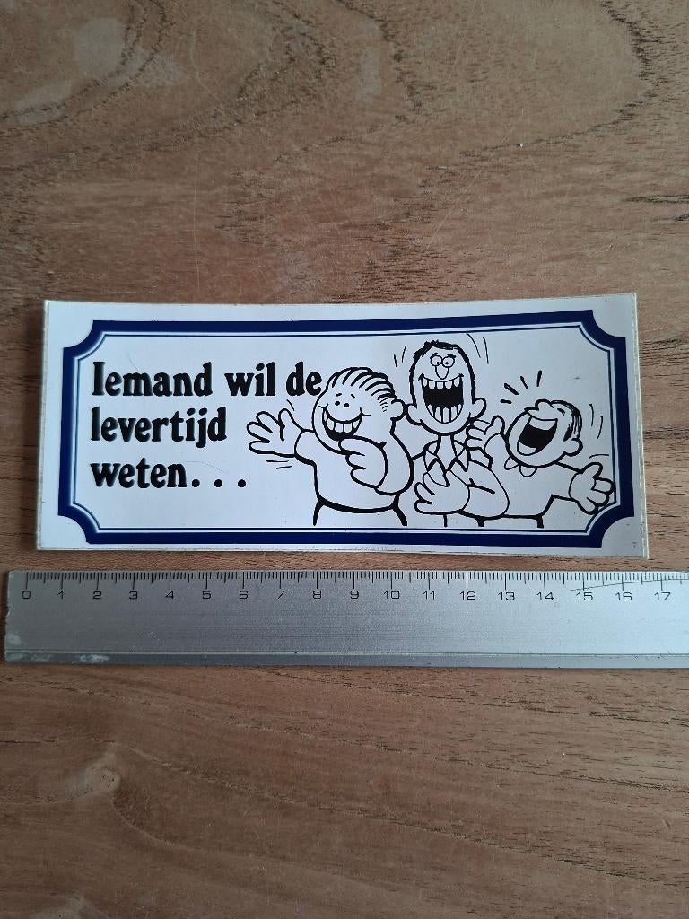 Sticker levertijd ......, Ophalen of Verzenden, Zo goed als nieuw, Overige typen