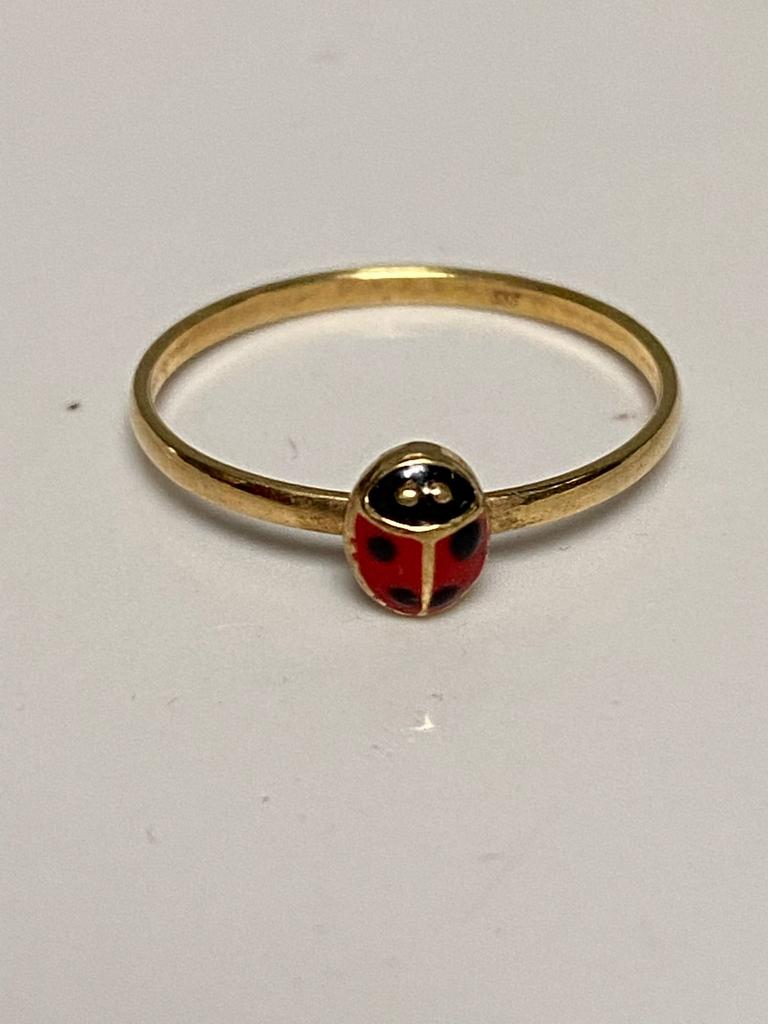 Geel goud kever ring, Sieraden, Tassen en Uiterlijk, Antieke sieraden, Ophalen of Verzenden, Goud, Ring