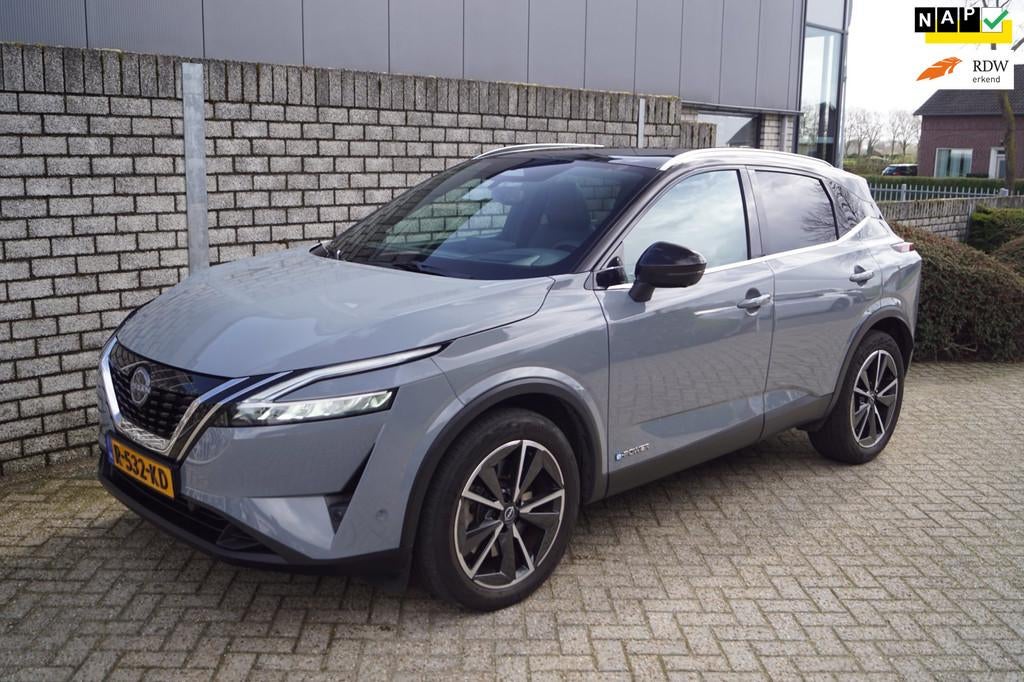 Nissan Qashqai 1.5 e-Power Tekna Plus Autom Panodak Leder St, 1497 cc, Gebruikt, Leder en Stof, Origineel Nederlands
