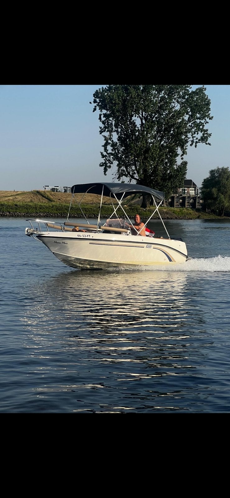 Elan 18cc Consoleboot 2002 met 115pk top 65km/h 8-10 persoon, Watersport en Boten, Speedboten, Ophalen, Overige merken, Gebruikt